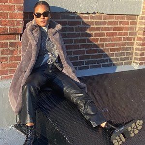 FRENCH CONNECTION | FAUX FUR LONG COAT